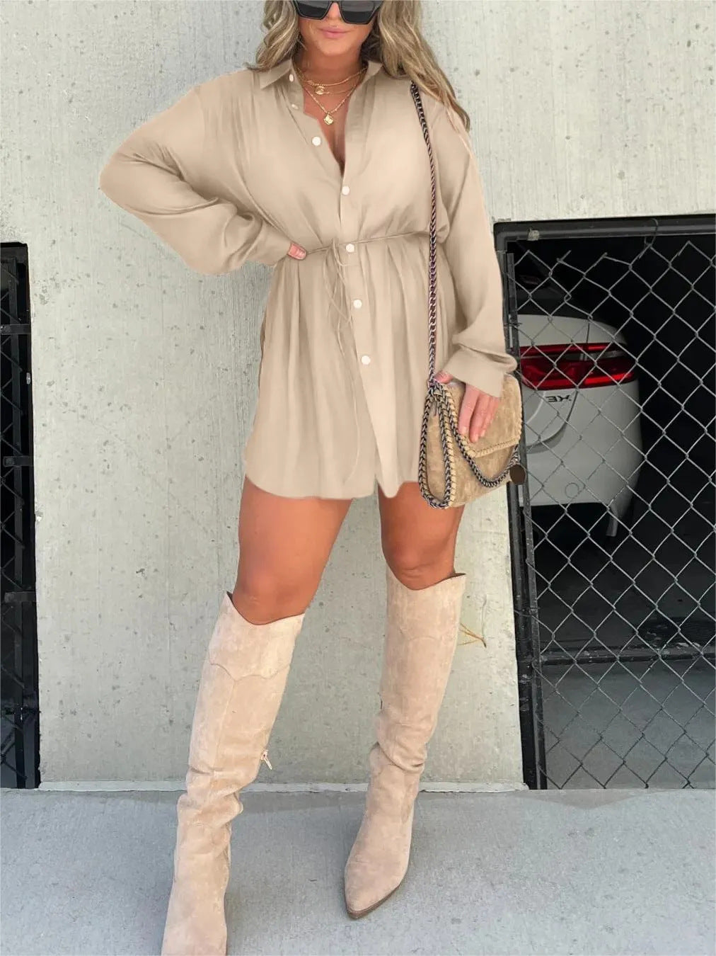 Zomerse Dames Jumpsuit met Lange Mouwen