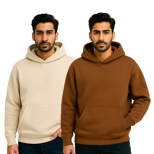 Premium 350 GSM Oversized Hoodie – Heavyweight Cotton Fleece (Pack of 2)