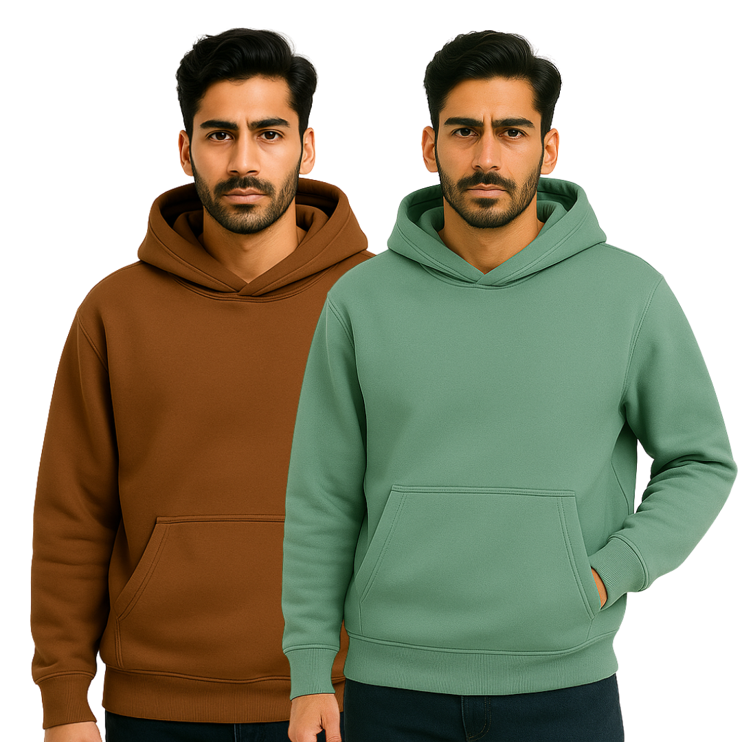 Premium 350 GSM Oversized Hoodie – Heavyweight Cotton Fleece (Pack of 2)
