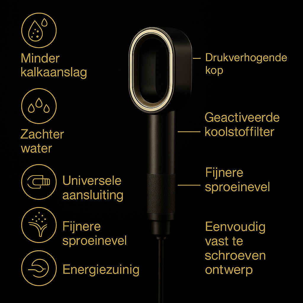 PureEdge Halo™ – Luxe Douchekop met Halo-Nevel & Gratis Scrub- & SoftClean