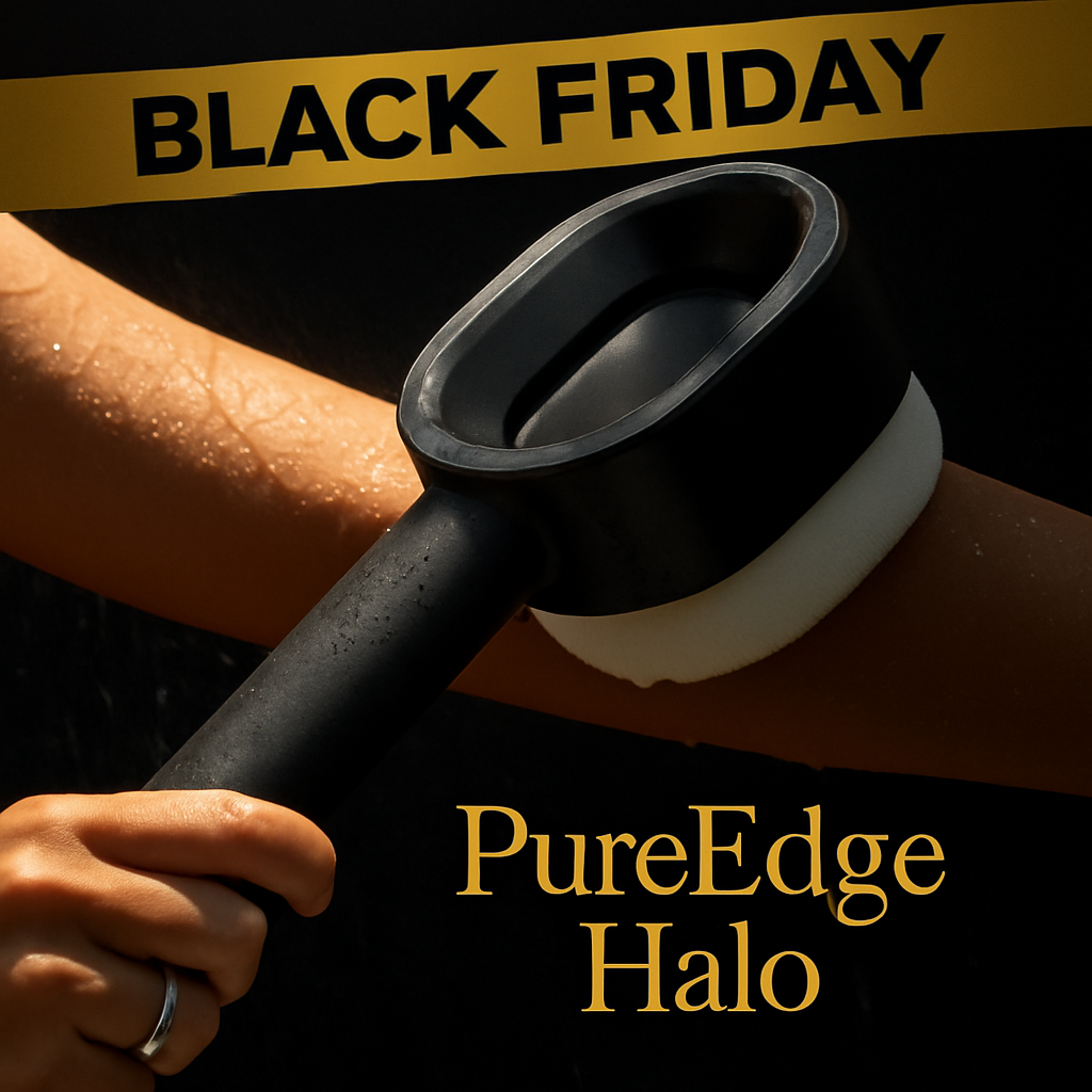 PureEdge Halo™ – Luxe Douchekop met Halo-Nevel & Gratis Scrub- & SoftClean