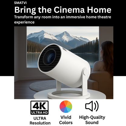 VisionEdge Pro™ Transformeert elke muur in een 100″ thuisbioscoop