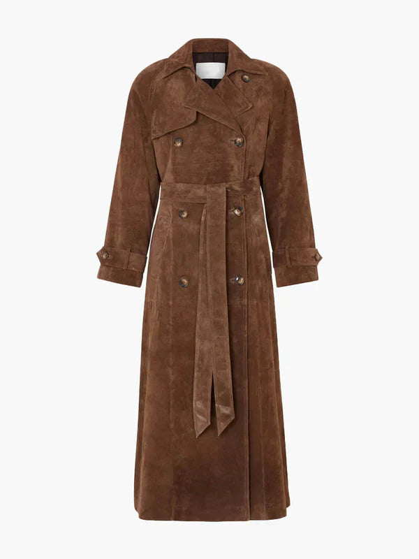 Sofie™ – Elegante Suède Trenchcoat voor Dames