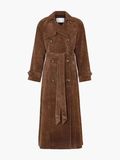 Sofie™ – Elegante Suède Trenchcoat voor Dames