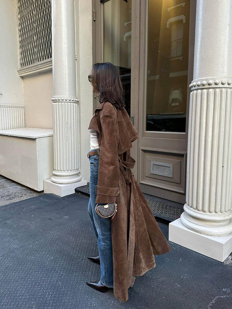 Sofie™ – Elegante Suède Trenchcoat voor Dames