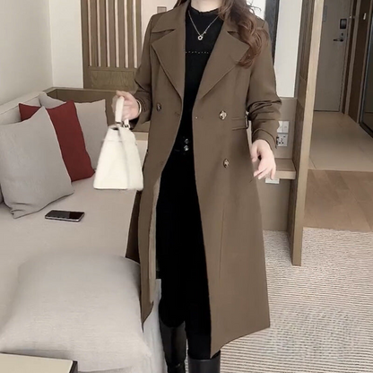 Eva™ – Verfijnde Wol Trenchcoat voor Dames