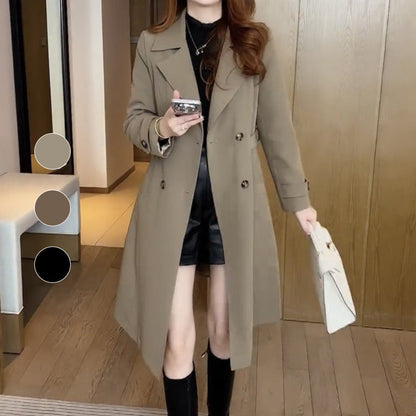 Eva™ – Verfijnde Wol Trenchcoat voor Dames