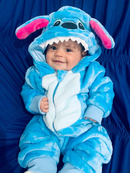 🍼💙 بدلة ستِيتش الدافئة للأطفال