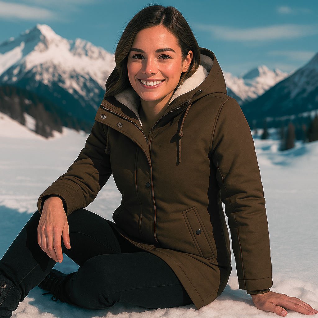 Seravia - Waterafstotend herfstjas met capuchon